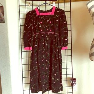 Girls vintage velvet dress